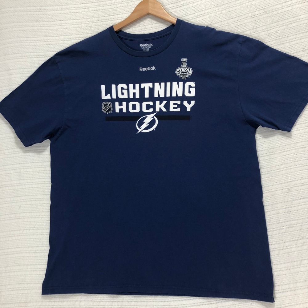 Reebok Tampa Bay Lightning Hockey Stanley Cup Final T-Shirt Men's 2XL
